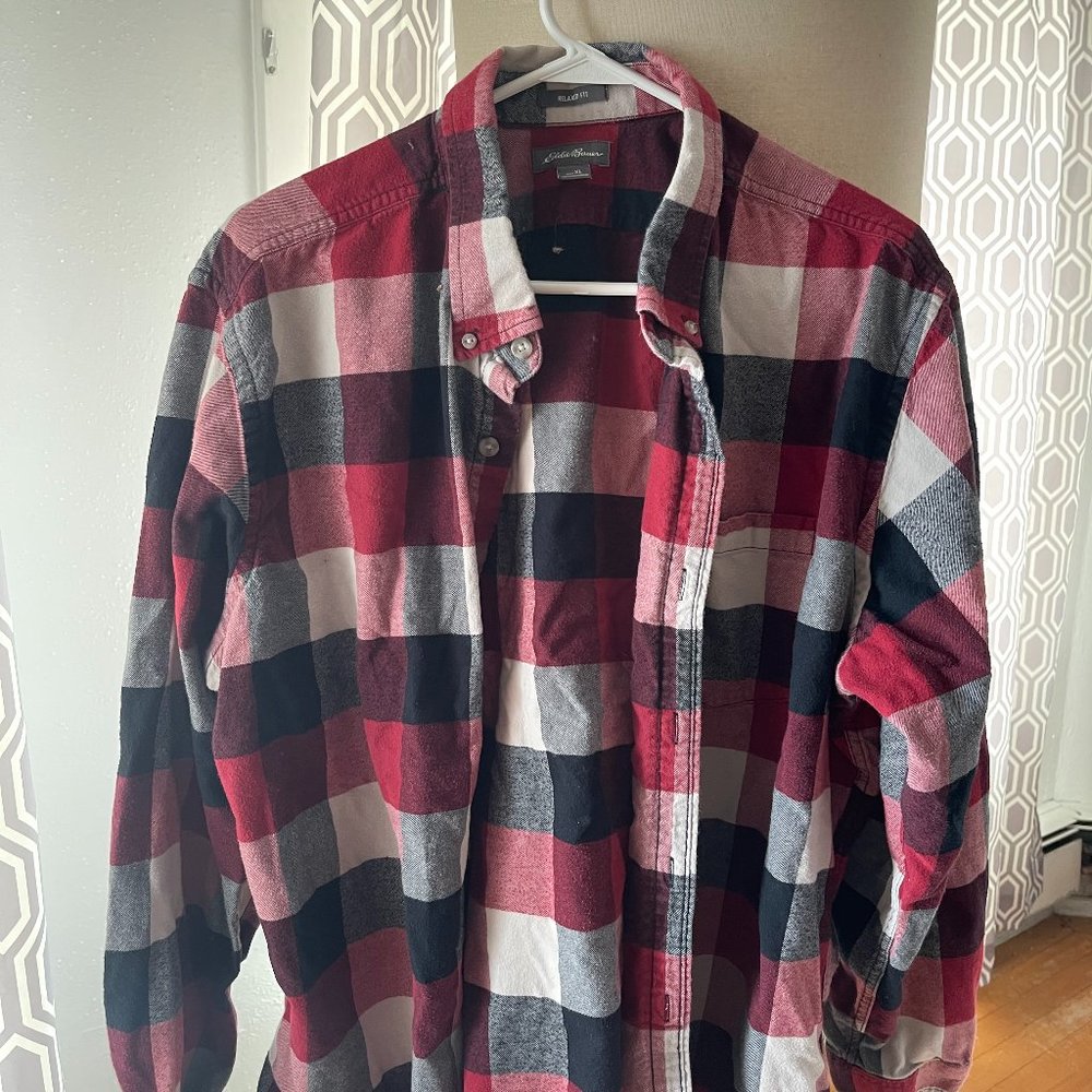 Eddie Bauer XL Buffalo Plaid Mens Flannel